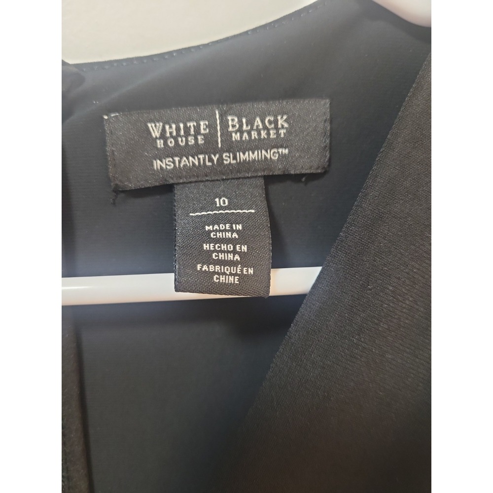 White House Black Market Instantly Slimming Dress Size 10 Black NWT Sheath - Picture 5 of 12